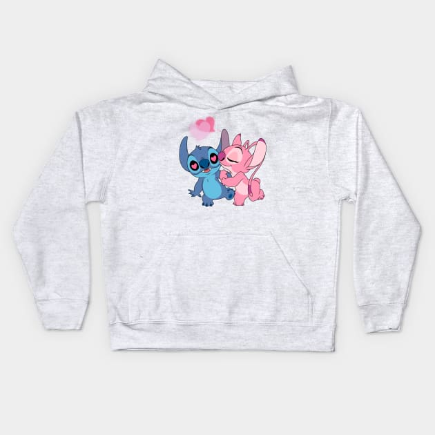 Stitch & Angel Kids Hoodie by Nykos